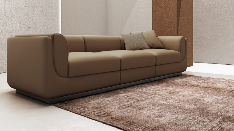 Single Seater Right Arm Leather Sofa