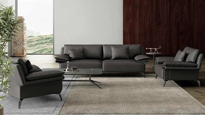 Black Leather Sofa